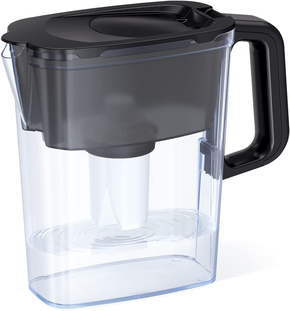 5-Cup Water Filtration Pitcher - Black, Includes 1 x B15 Filter