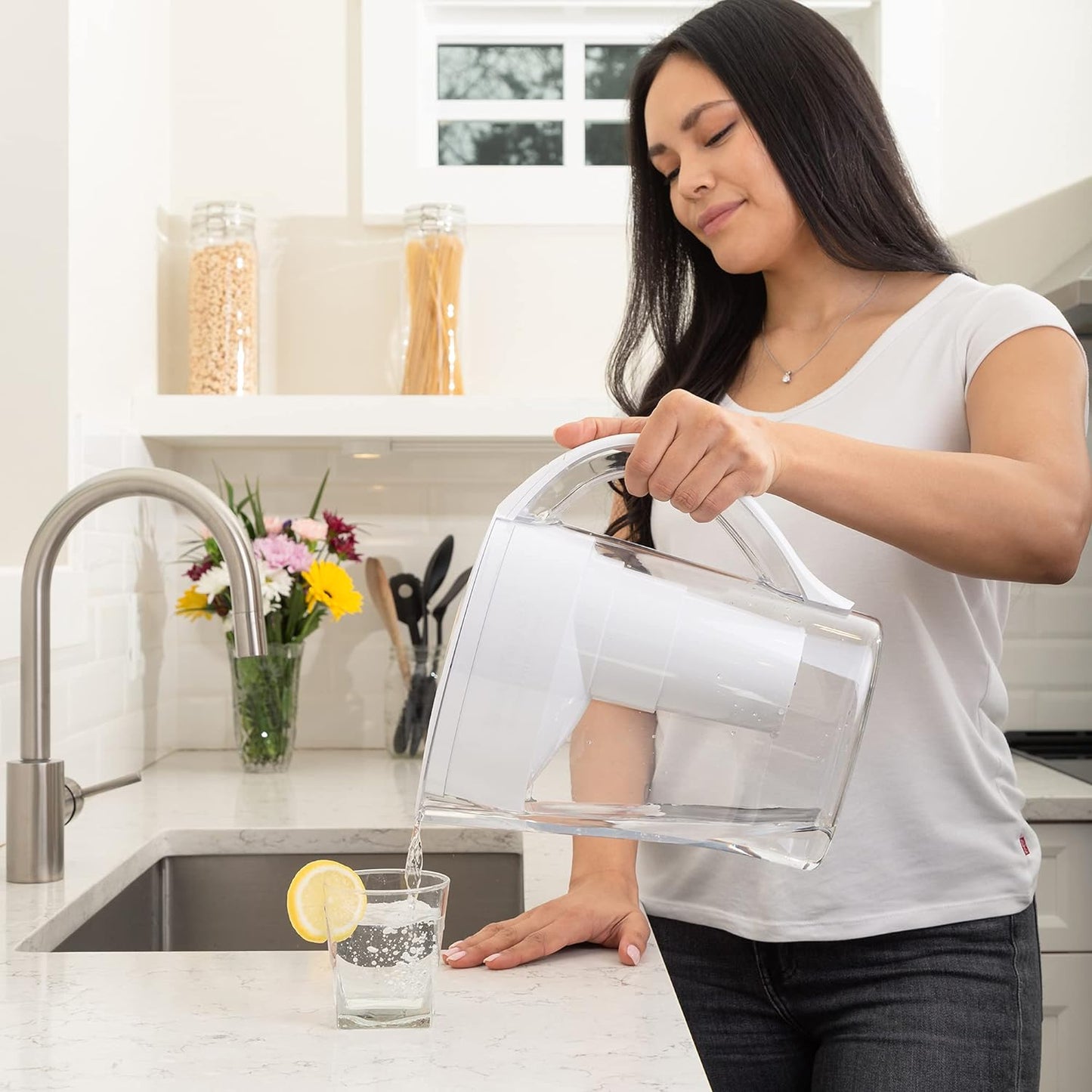 Water Filtration Pitcher, 9-Cup, Removes Chlorine and Lead