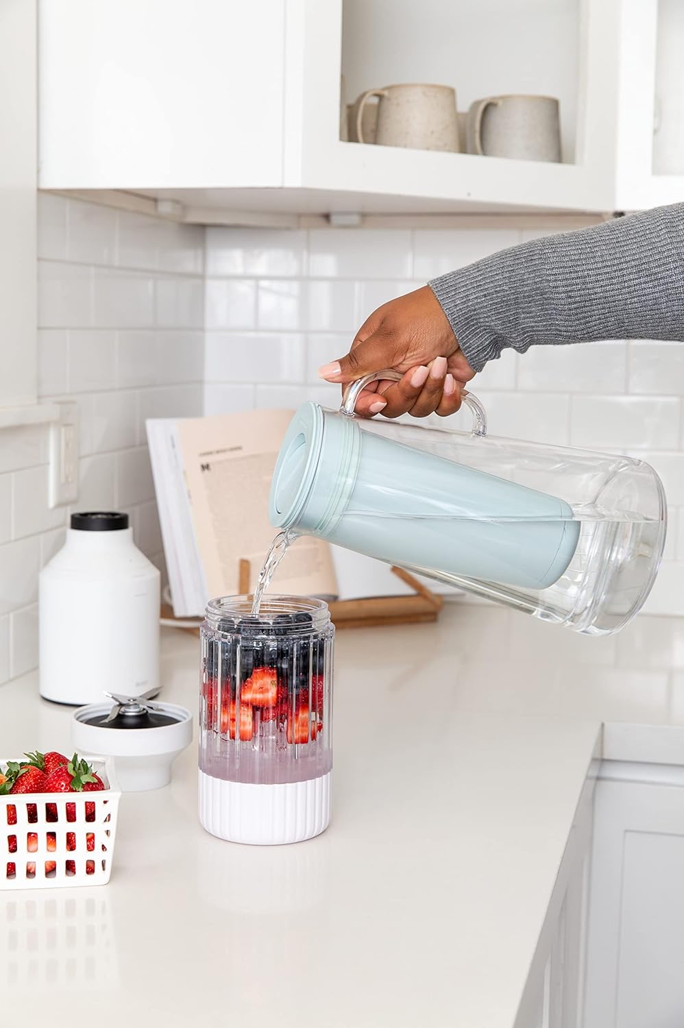 Water Filtration Pitcher - 7-Cup, Seafoam, BPA-Free
