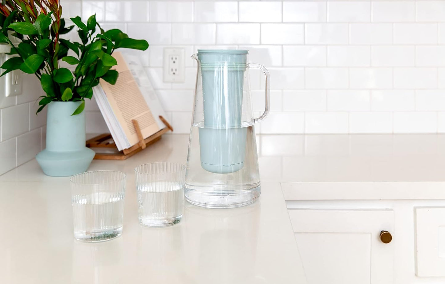 Water Filtration Pitcher - 7-Cup, Seafoam, BPA-Free