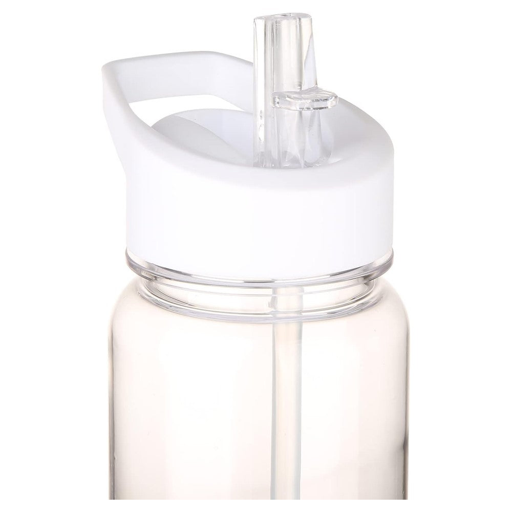 Transparent 24 oz Sports Hydration Bottle with Straw, BPA-Free
